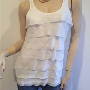 Gorgeous cream ruffled blouse